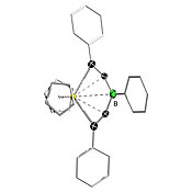 Vereinfachtes Molekülmodell eines Bisalkinylborans