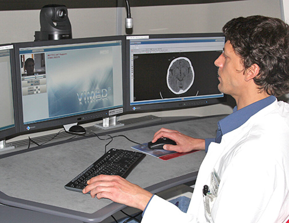 Bis Ende November 2016 wurden im Rahmen von Transit-Stroke fast 2.000 Telekonsile durchgeführt. (Foto: Dr. Sebastian Dörck/Uniklinikum Würzburg)