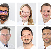 Das Gewinnerteam der Augenklinik (oben v.l.n.r.): Malik Salman Haider, Johanna Theuersbacher und Nikolai Klefeldt. Unten v.l.: Daniel Kampik, Julian Schwebler und Raoul Verma-Führing.