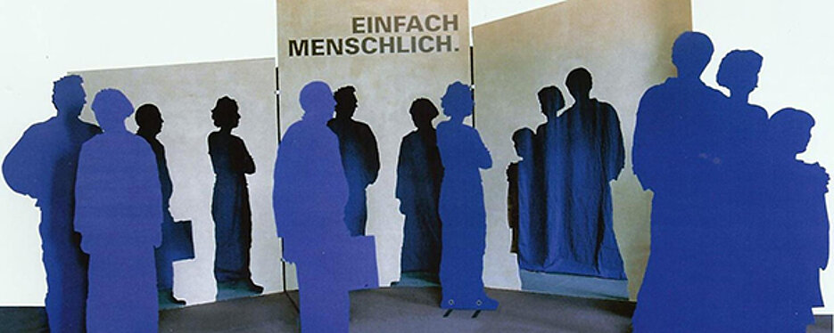 Motiv zur Wanderausstellung "Einfach menschlich. Von Menschen und Süchten". (Bild: Verein S.u.G.)